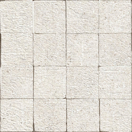 Italian Porcelain Mosaic Terra Crea Calce 12" x 12" tessere 3" x 3"
