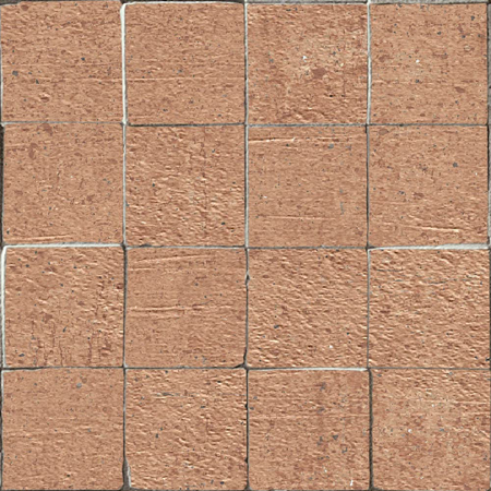 Italian Porcelain Mosaic Terra Crea Mattone 12" x 12" tessere 3" x 3"