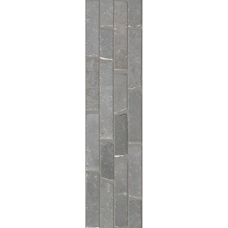 Italian Porcelain Mosaic Carrière du Kronos Gent Murotto 6" x 24" 3/8" Natural