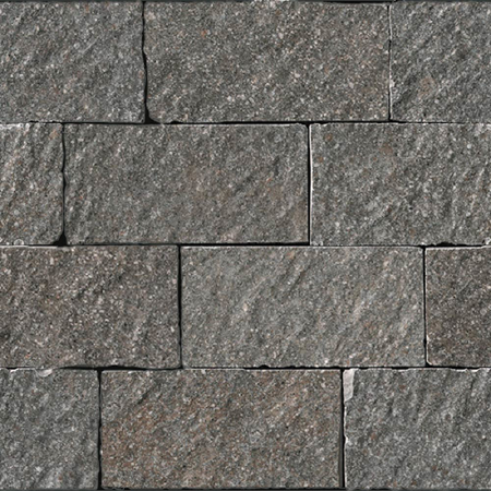 Italian Porcelain Mosaic Rocks Porfido Tessere 12" x 12" 3/8" Natural