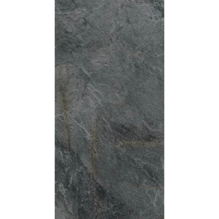 Italian Porcelain Tile Rocks Silver Black 24" x 48" 3/8" Natural