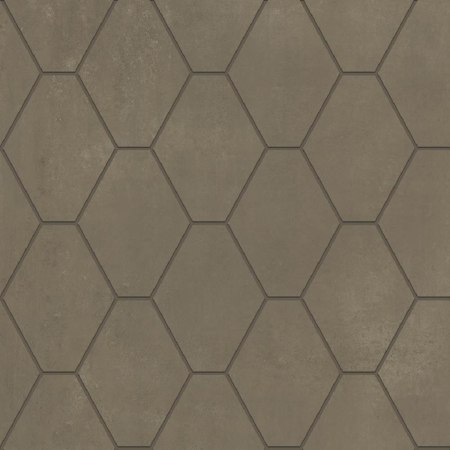 Italian Porcelain Mosaic Hexa Brune 12 3/4" x 12 1/4" 3/8" Natural