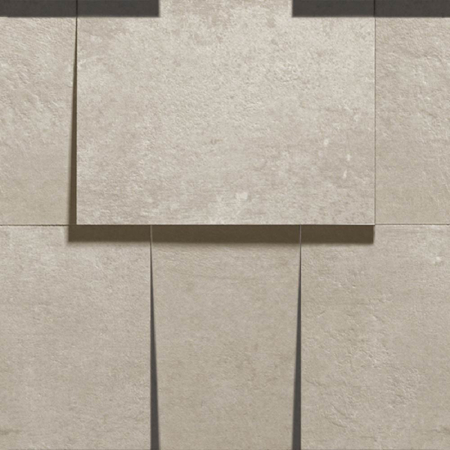 Italian Porcelain Mosaic Prima Materia Cenere Muro 3D 11 1/2" x 11 1/2" 3/8" Natural