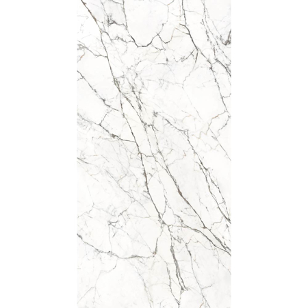Italian Slab Statuario Spider Face A 64” x 128” 1/2" Porcelain Soft 3D