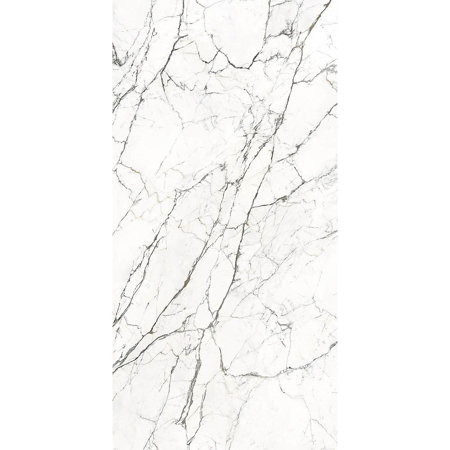 Italian Slab Statuario Spider Face B 64” x 128” 1/2" Porcelain Soft 3D