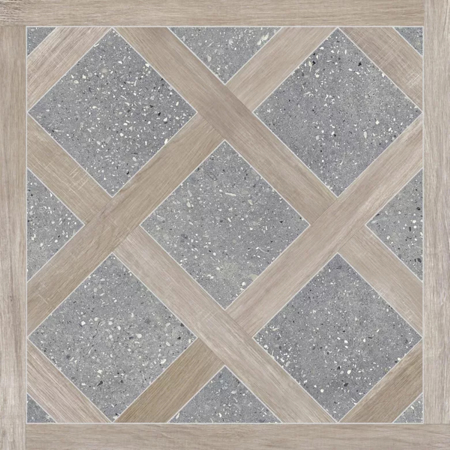 Intarsio Grey 24"x24", 3/8" Natural Porcelain Tile