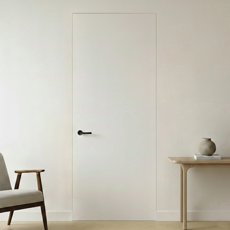 Modern Frameless Interior Primed Door Filo Muro Individuale  2'-8" x 6'-8"