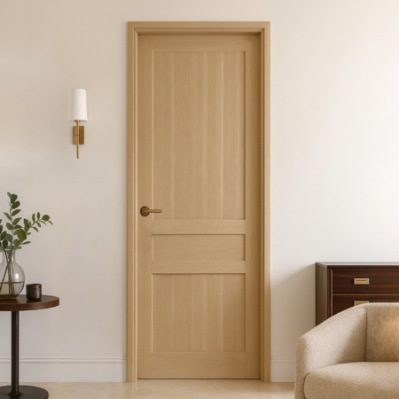Contemporary Interior Door White Oak Urban Classico 2'-6" x 6'-8" Pre-Hung Left