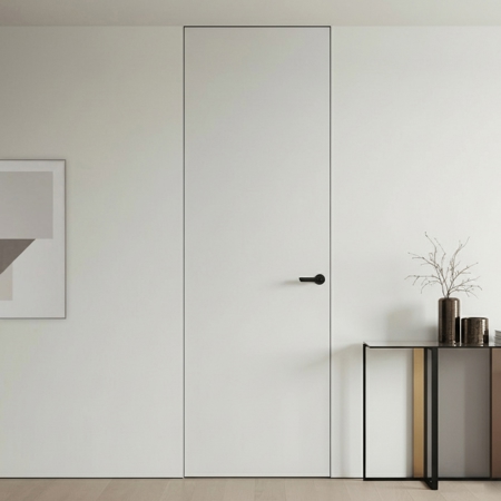 Minimalist Interior Door Filo Muro Pure Ash White 2'-6" x 6'-8"