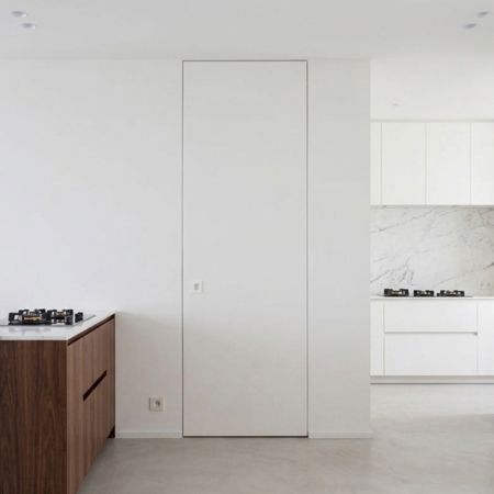 Frameless Flush to Wall Door System INFINII X44, 2'-6" x 6'-8" Universal