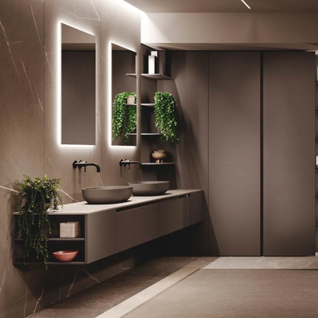 Italian Bathroom Vanity Bluna Laccato Opaco