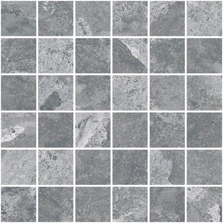 Mosaic Lava Silver 12" x 12", 3/8" Natural Porcelain Tile