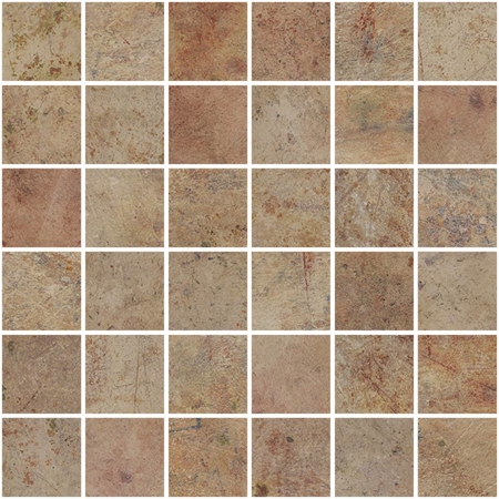 Mosaic Vulcano Rosso 12" x 12", 3/8" Natural Porcelain Tile